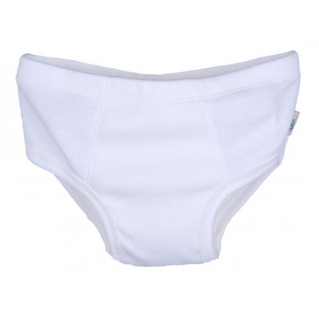 Slip en coton bio blanc