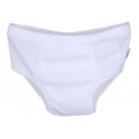 Slip en coton bio blanc