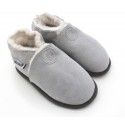 Chaussons souples fourres laine Perfection Gris