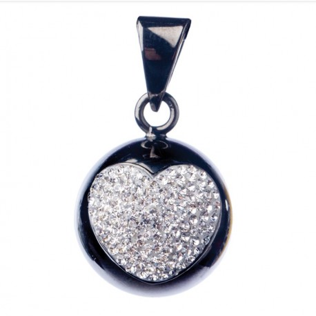 Bola nacrée coeur brillant