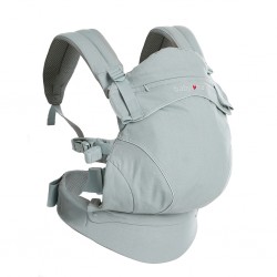 Porte bébé ergonomique en coton bio Flexia soft grey