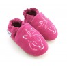 Chaussons cuir souple Licorne
