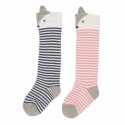 Lot 2 paires chaussettes coton bio Fox