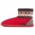 Chaussons laine Kristiansand Cerise