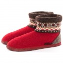Chaussons laine Kristiansand Cerise