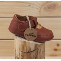 Chaussures souples à scratch Marron