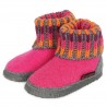 Chaussons laine Kronau Framboise