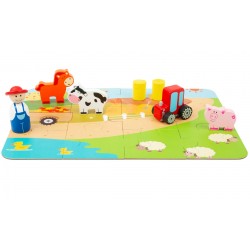 Valise jeu construction bois Ferme