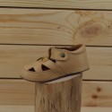 sandales souples beiges