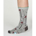 Chaussettes bambou à motif Golf gris foncé
