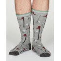 Chaussettes bambou à motif Golf gris foncé