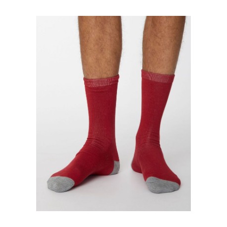 Chaussettes bambou Rouge