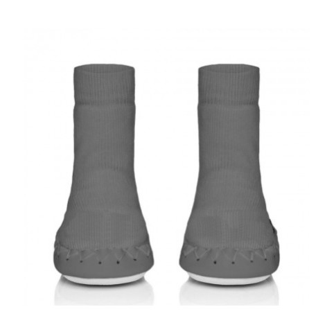 chaussons chaussettes Moccis gris
