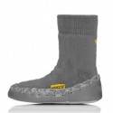 chaussons chaussettes Moccis gris