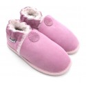 chaussons souples fourrés laine