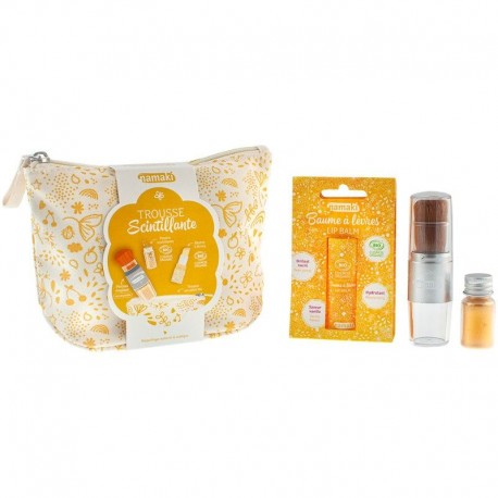 Trousse maquillage bio Scintillante Dorée