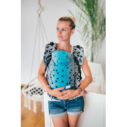 Porte bébé ergonomique en coton bio Triangle Sapphire