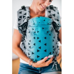 Porte bébé ergonomique en coton bio Triangle Sapphire