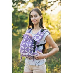 Porte bébé ergonomique en coton bio Classic Purple