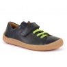 Chaussures barefoot marine lacet vert