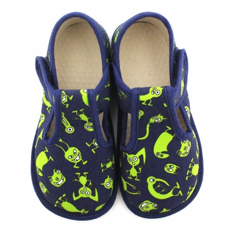 Chaussons souples textile monstres