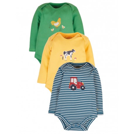 Lot 3 bodys coton bio Ferme