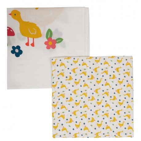 Lot 2 Langes coton bio Oie