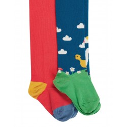 Lot 2 paires collants en coton bio Little