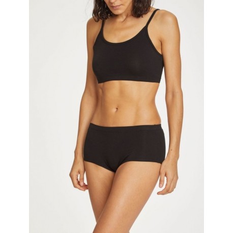 Brassière coton bio Noir