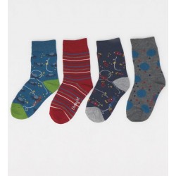 Coffret 4 paires chaussettes bambou Plan&egrave;te