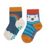 Lot 2 paires chaussettes antidérapantes Ourson