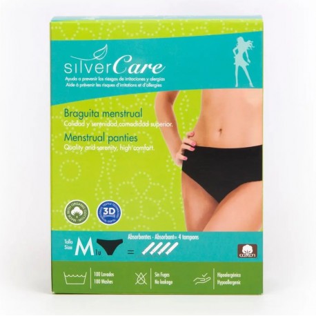 Culotte Menstruelle lavable coton bio Noir