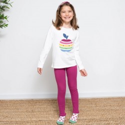 Legging coton bio Framboise