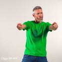 Tee-shirt coton bio Code Bar(b)re Vert Vif