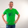Tee-shirt coton bio Code Bar(b)re Vert Vif