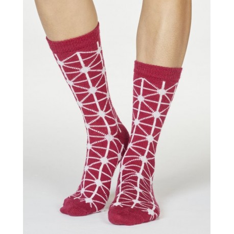 Chaussettes laine Cranberry