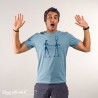 Tee-shirt coton bio Haut les mains Bleu