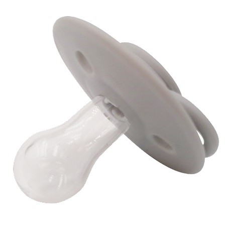 Lot de 2 sucettes en silicone Gris 0+