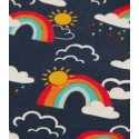 Polaire coton bio Réversible Rainbow