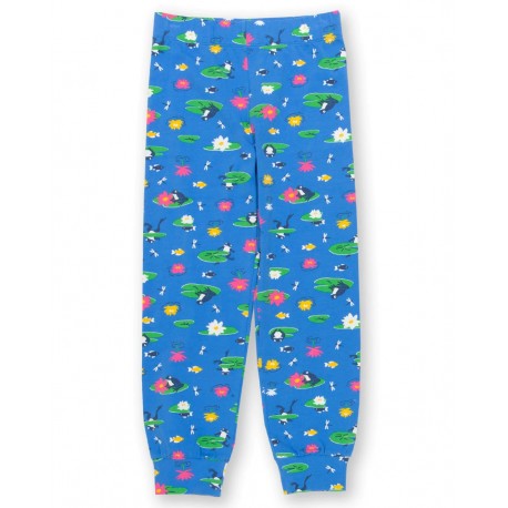 Legging coton bio Bleu à motif