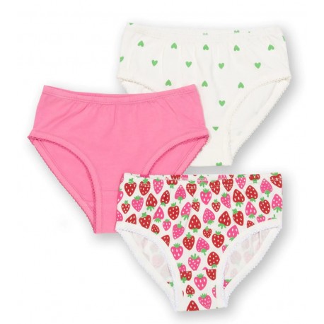 Lot 3 slips coton bio Strawberry