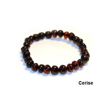 Bracelet En Ambre adulte Cerise