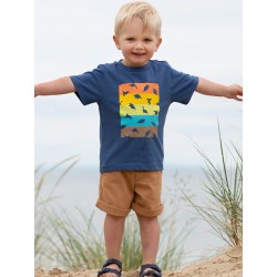 Short coton bio Yacht blue