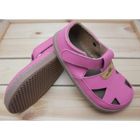 Sandales barefoot Cuir Rose