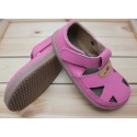 Sandales barefoot Cuir Rose