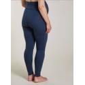 Leggings maternité en coton bio Roll Top Bleu
