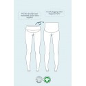 Leggings maternité en coton bio Roll Top Bleu