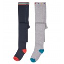 Lot 2 paires collants coton bio Unis