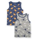 Lot 2 débardeurs coton bio Dino