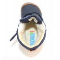 bottines cuir bio et laine Blue